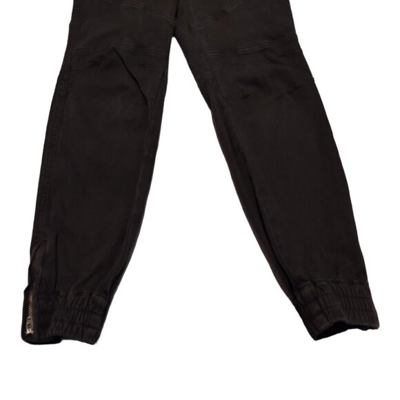 SPANX Women's Mid Rise Twill Joggers Sz XS Black‎ Stretchy Pull On Elastic Waist - Picture 4 of 9